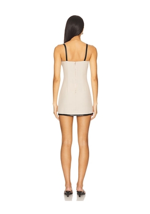 ALL THE WAYS Lindsay Mini Dress in Beige. Size M. Also in L, S, XL, XS, XXS.