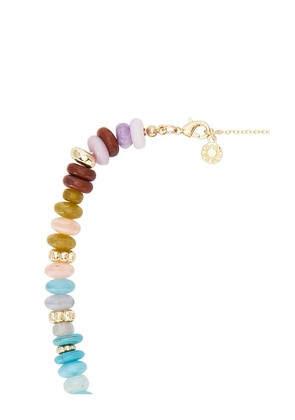 BaubleBar Beaded Strand Necklace in Teal,Olive.