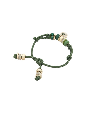 BaubleBar Evil Eye Paracord Bracelet in Green.