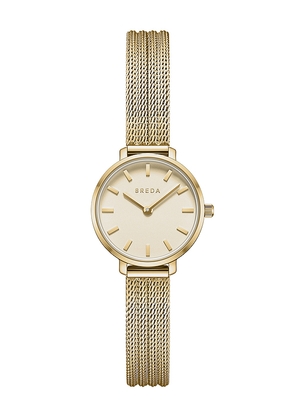 Breda Beverly Mesh Watch in Metallic Gold.