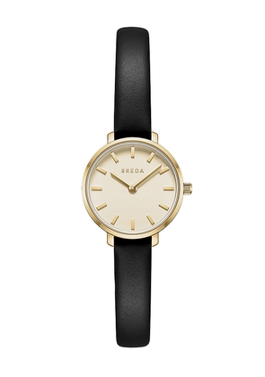 Breda Beverly Leather Watch in Metallic Gold.