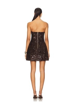 Bardot Helene Sequin Mini Dress in Chocolate. Size 12. Also in 4, 2, 6, 8, 10.