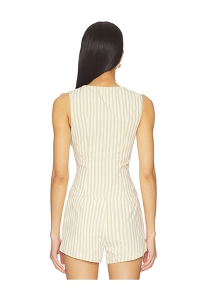 ALL THE WAYS Alerie Button Front Top in Cream. Size L. Also in XS, XXS, S, M, XL.