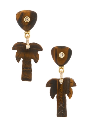 DANNIJO Jettie Earrings in Brown.