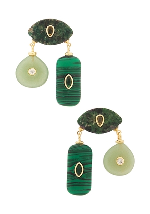 DANNIJO Kya Earrings in Teal.