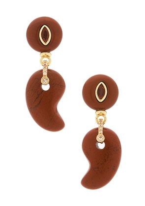 DANNIJO Jasper Earrings in Red.