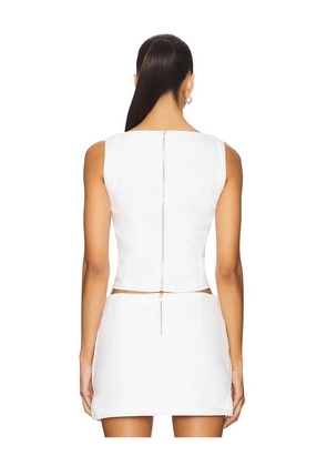 Amanda Uprichard Lielle Top in White. Size M. Also in L, S, XS.