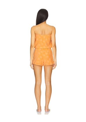 Bobi Romper in Orange. Size M. Also in L, XL.