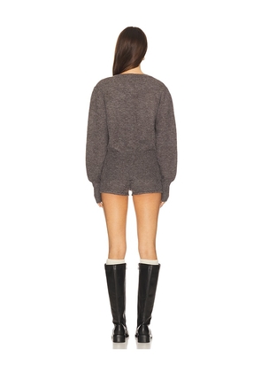 ALL THE WAYS Belle Short Set in Grey. Size L. Also in XS, S, M.