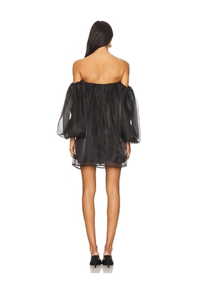 Bardot Freda Volume Mini Dress in Black. Size 12. Also in 2, 6, 8.