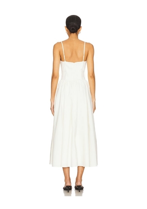 Camila Coelho Antonella Midi Dress in White. Size XXS. Also in XS, S, M, L, XL.