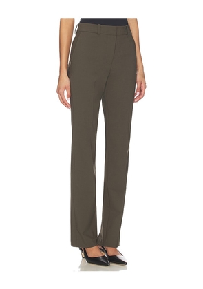 EAVES Ragni Straight Trouser in Olive. Size L. Also in XS, S, M, XL.