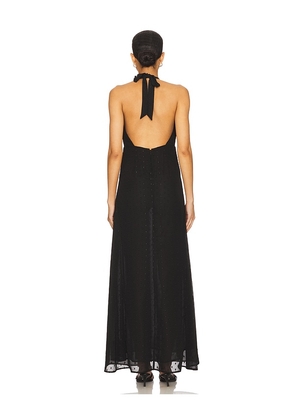 AFRM Odenah Clip Dot Dress in Black. Size M. Also in S, XS, L.