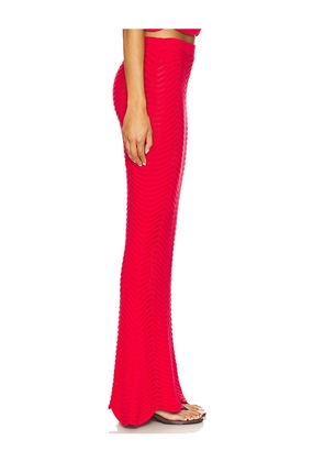 Cin Cin Soda Knit Maxi Skirt in Red. Size M. Also in L, S, XL.