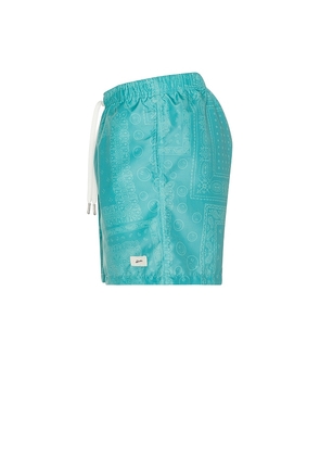 Bather Tonal Bandana Swim Trunks in Teal. Size M. Also in S.