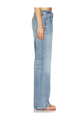 EB Denim Mid Rise Baggy Jeans in Blue. Size 24. Also in 26, 28.