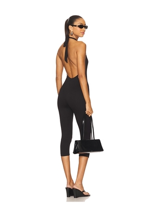 AFRM Patty Jumpsuit in Black. Size 2X. Also in XL, XXL, 1X.