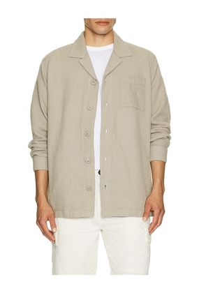 Barbour Sandwood Waffle Overshirt in Beige. Size M. Also in L, S, XL/1X.