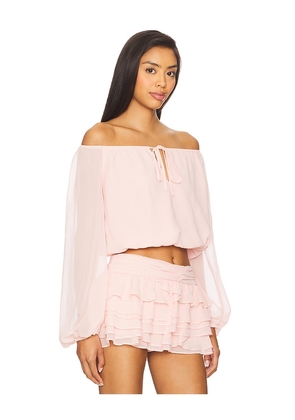 Amanda Uprichard Dallas Top in Pink. Size M. Also in L, S, XL.