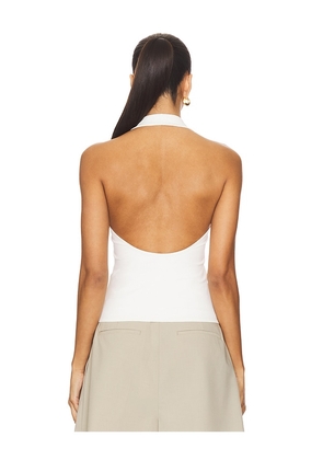 EAVES Simeon Halter Top in White. Size XL. Also in L.