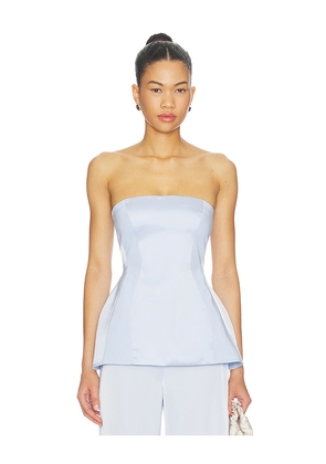 Amanda Uprichard Linda Top in Baby Blue. Size L. Also in M, S, XL, XS.