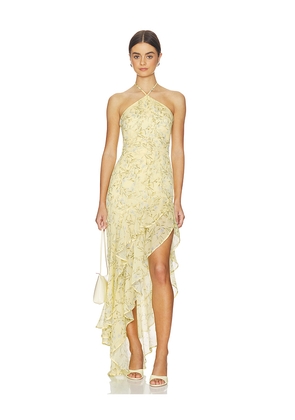 Amanda Uprichard Carlina Dress in Lemon. Size L. Also in M, S, XL, XS.