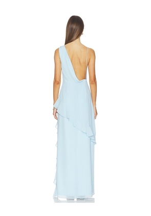 Amanda Uprichard Ella Rose Maxi Dress in Baby Blue. Size L. Also in XS, S, M, XL.