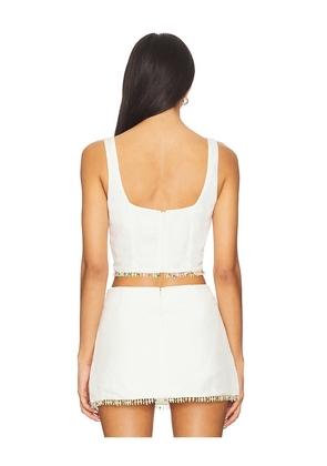 Amanda Uprichard Jace Top in Ivory. Size M. Also in S, XS.