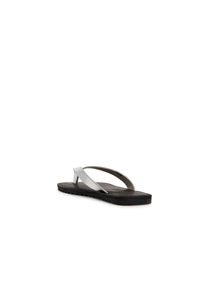 ALLSAINTS Sydney Sandal in Metallic Silver, grey. Size 38. Also in 40.