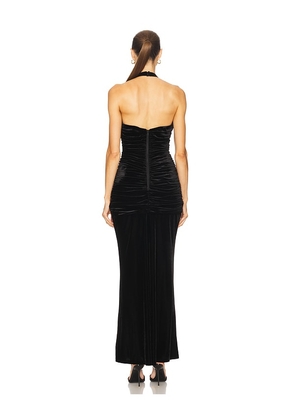 Bardot Elvira Halter Maxi Dress in Black. Size 4. Also in 2, 6, 8.