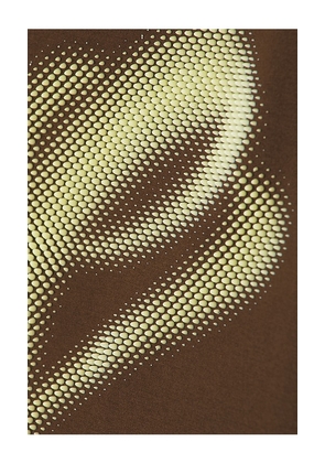 Etai LA 3D Print Dot Brust E Tee in Brown. Size M. Also in S, L.