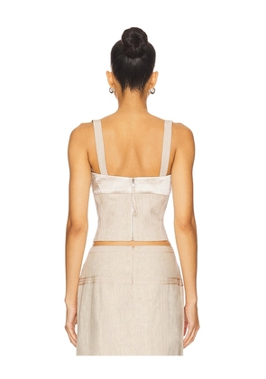 Camila Coelho Cassia Top in Beige. Size L. Also in M, XL.