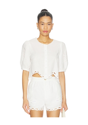 ASTR the Label Joellyn Top in White. Size L. Also in M, S, XL, XS.