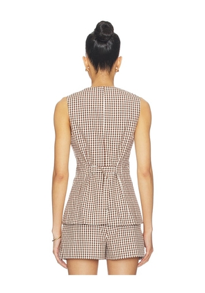 ASTR the Label Karan Vest in Brown. Size L. Also in M, S, XS.