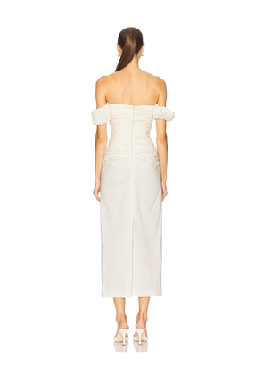 Camila Coelho Maisy Midi Dress in Ivory. Size M. Also in XS, S.