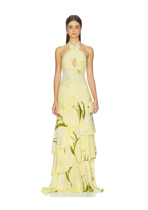 Cara Cara Amethyst Dress in Lemon. Size 0. Also in 00, 10, 12, 8.