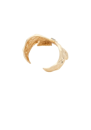 Ettika Fluttering Glow Cuff Bracelet in Metallic Gold.