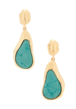 Ettika Hidden Gem Dangle Earrings in Metallic Gold.