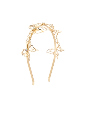 Ettika Free People Seas The Day Mule in Taupe Suede in Metallic Gold.