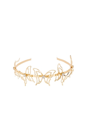 Ettika Free People Seas The Day Mule in Taupe Suede in Metallic Gold.