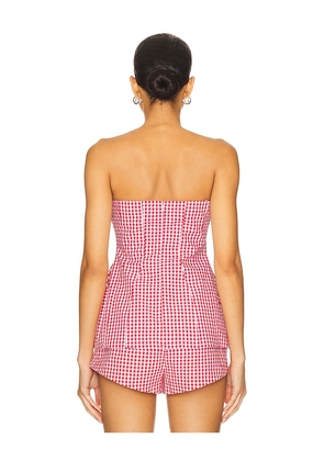 Amanda Uprichard Linda Top in Red. Size M. Also in L, S, XL.