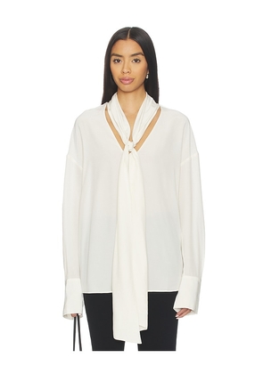 EAVES Saeunn Scarf Blouse in Ivory. Size M. Also in L, S, XL, XS, XXS.
