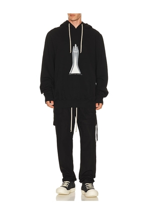 DRKSHDW by Rick Owens Sister Graphic Oversized Hoodie in Black. Size L. Also in M, XL/1X.