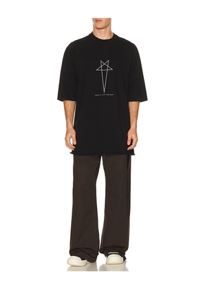 DRKSHDW by Rick Owens Jumbo Short Sleeve T in Black. Size L. Also in M, S, XL/1X.