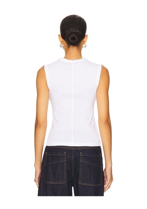 Enza Costa New Classic Sleeveless Tee in White. Size M. Also in XS.