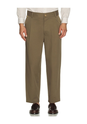 DrÃ´le De Monsieur Le Pantalon Cropped Twill Pants in Taupe. Size S. Also in XL/1X.