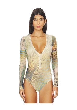AFRM Harris Bodysuit in Cream. Size 3X. Also in 2X, L, XXL.