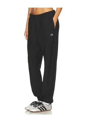 Champion Essentials Reverse Weave Cinched Bottom Sweatpant in Black. Size M. Also in S, XS.