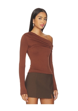 AFRM Bria Top in Brown. Size 2X. Also in 1X, 3X, L, M, S, XL, XS, XXL, XXS.