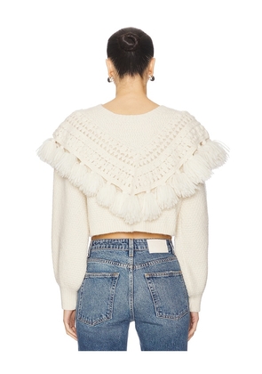 Cinq a Sept Mariali Pullover in Ivory. Size S. Also in M, XS.